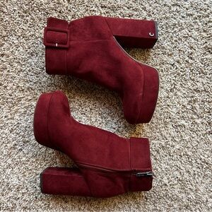 Circus by Sam Edelman Red Suede Heeled Boots